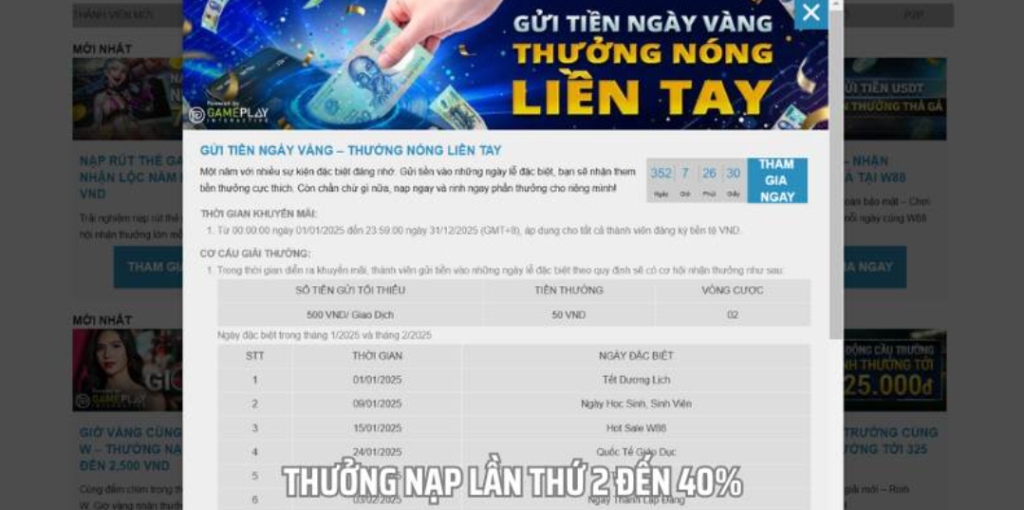 Chú ý quan trọng cần quan tâm khi chính thức nhận khuyến mãi W88